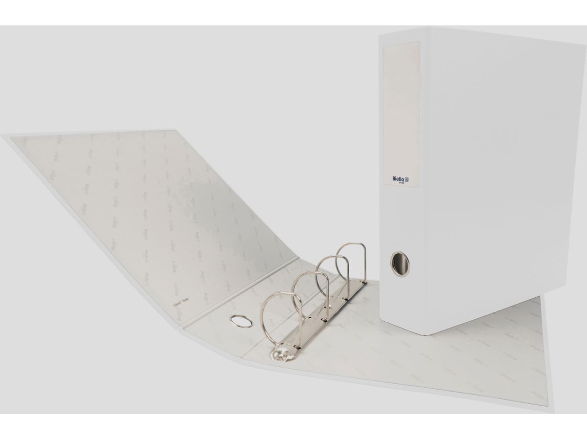 BIELLA Cart. anelli Dinor-Quatro 7cm 12644701U bianco, 4-anelli A4 (7611365256068)