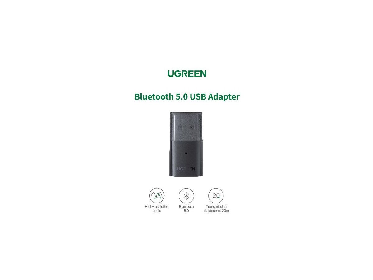 UGREEN Bluetooth 5.0 Adpater USB-A 80889 Black (6957303888894)