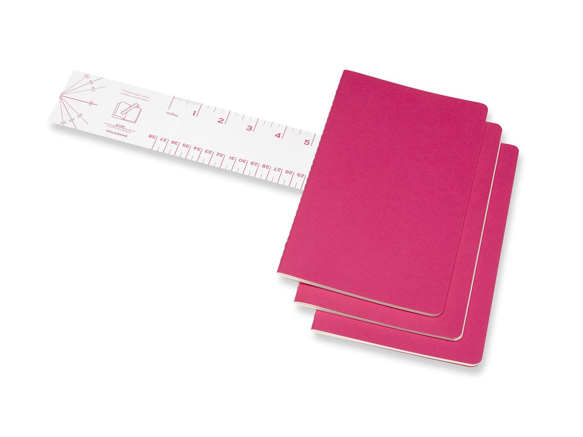 MOLESKINE Taccuino cartone 3x L/A5 629650 rigato, pink, 80 pagine (8058647629650)