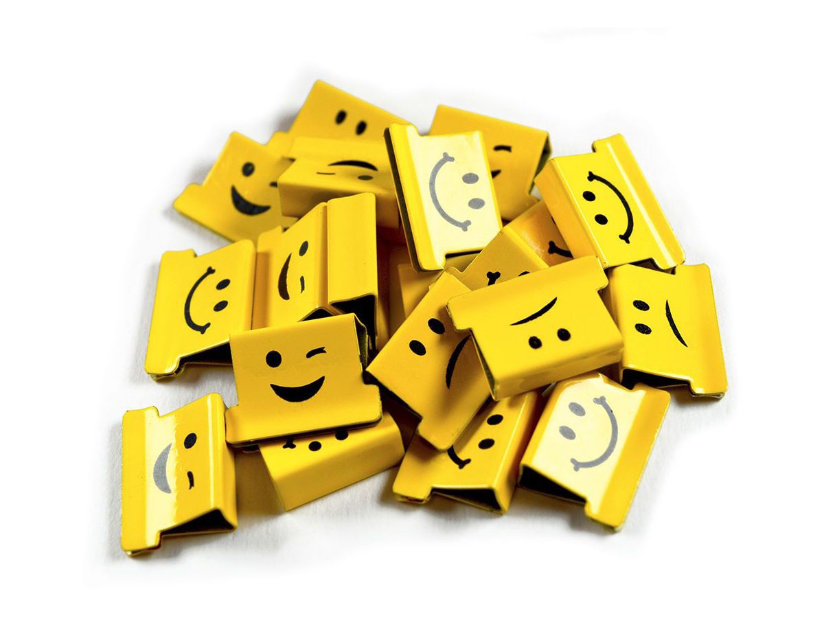 RAPESCO Clip Dispenser Emoji 1370 jaune (5018505030182)