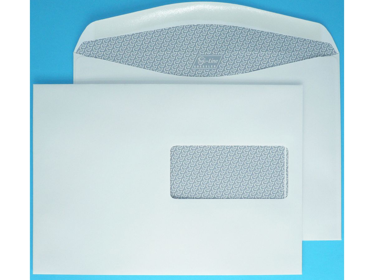 GOESSLER Couvert G-Line m/Fenster C5 2066 100g, weiss 500 Stück (7640126612065)