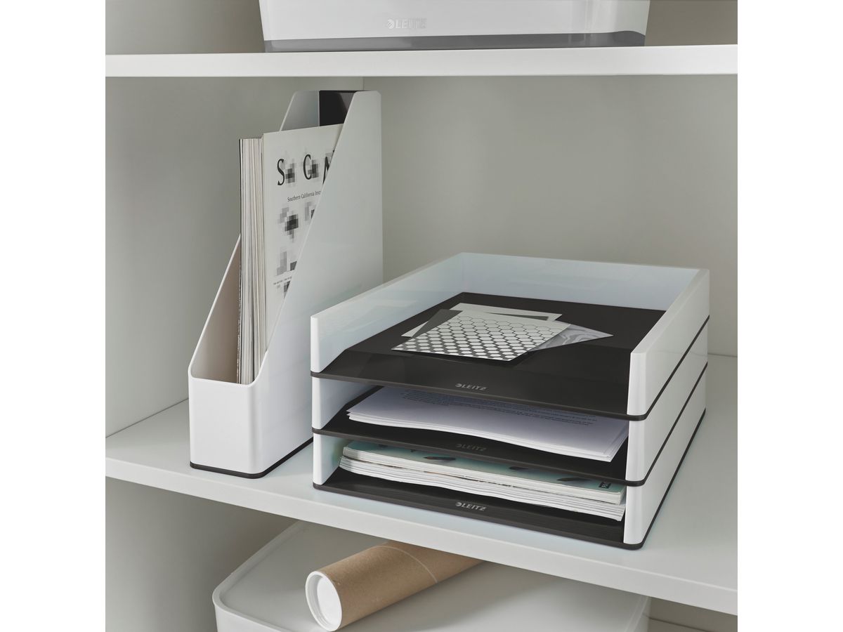 LEITZ Boîte de classeur Duo Color 53620095 noir (4002432117475)