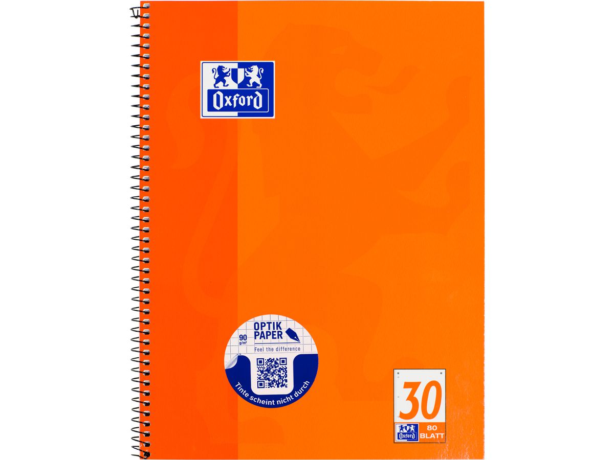 OXFORD Collegeblock A4+ 100050359 in bianco,90g 80 fogli (4006144949751)