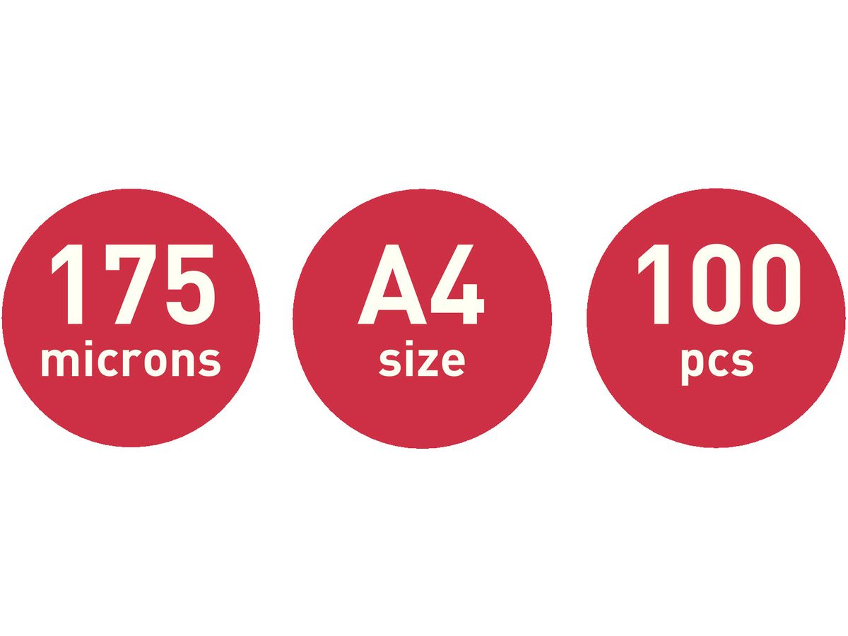 LEITZ Laminiertasche A4 74830000 glanz, 175my 100 Stk (4002432397679)