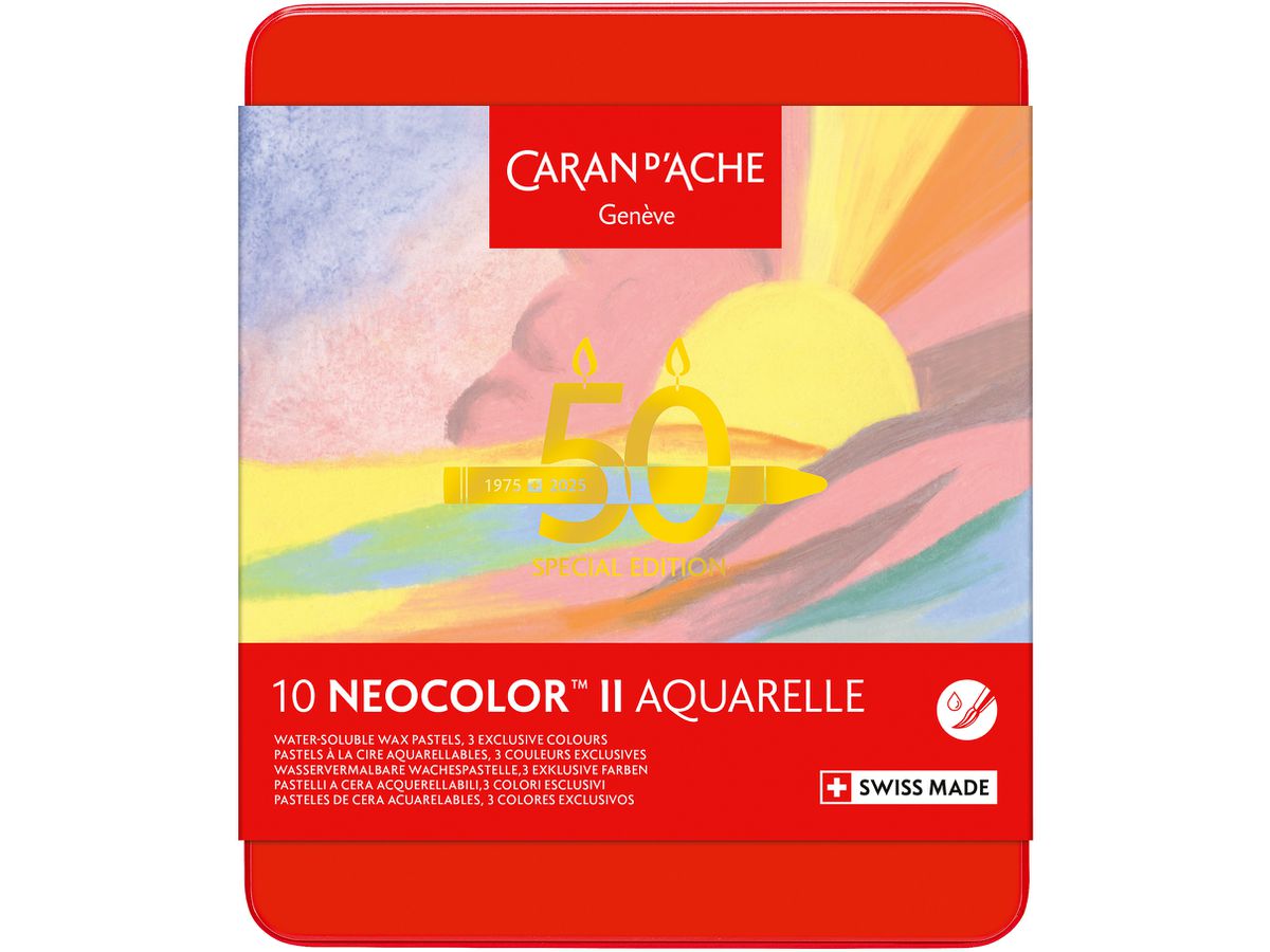 CARAN D'ACHE Pastelli a cera Neocolor II 7500.918 50 anni di pastello 10 pezzi (7630002360210)
