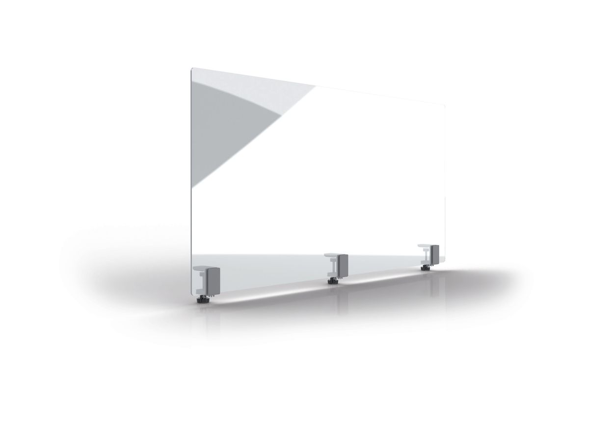 MAGNETOPLAN Hygienewand 1200x600mm 11029120 Acrylglas, mit Klemmhalter (4013695063836)