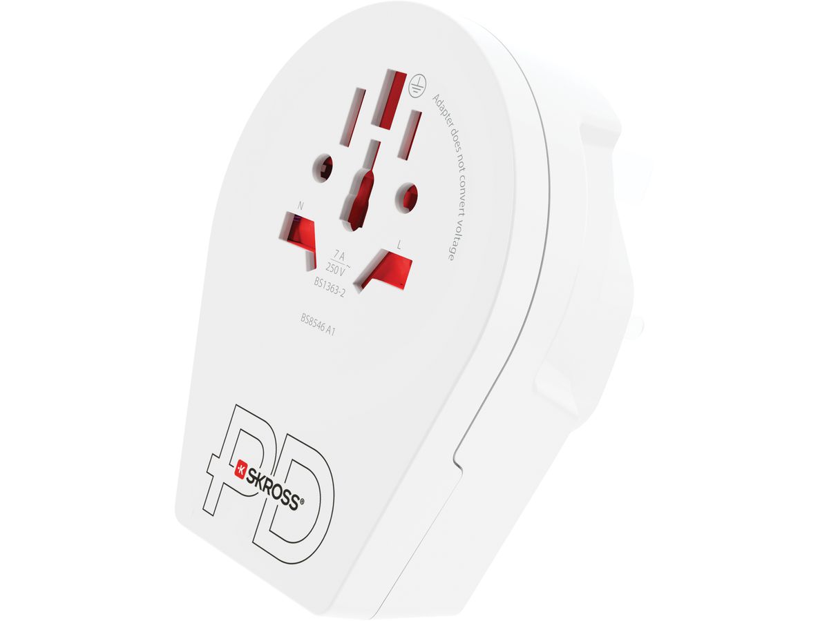 SKROSS Country Travel Adapter 1.500291 World to UK USB C20PD (7640166327424)