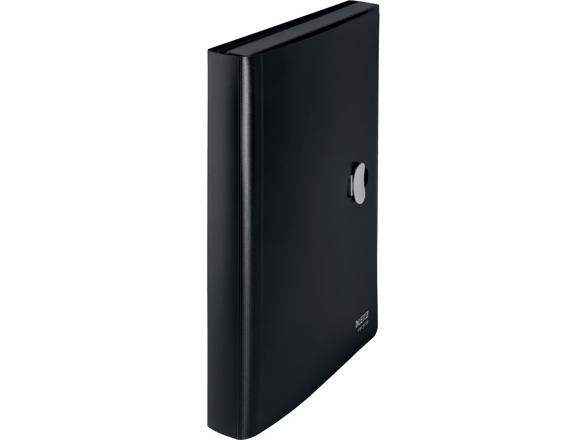 LEITZ Cartella progetto Recycle A4 4624-00-95 nero, PP 5 scomp. (4002432127504)