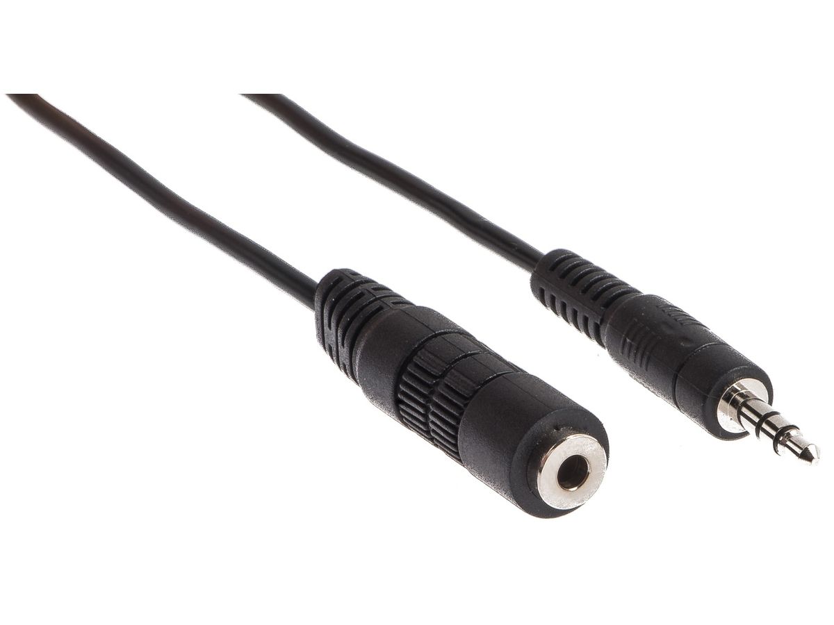 LINK2GO Stereo Extenstion Cable SC3111PBB male/female, 5.0m (7613058028563)