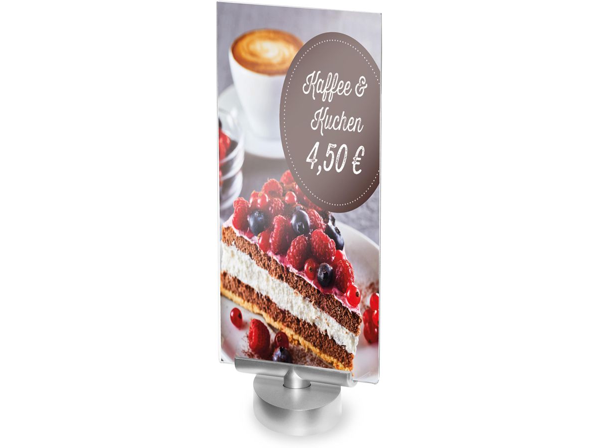 DEFLECTO Display tavolo Swivel 1/3 A4 691001 alto, girevole (0079916021171)