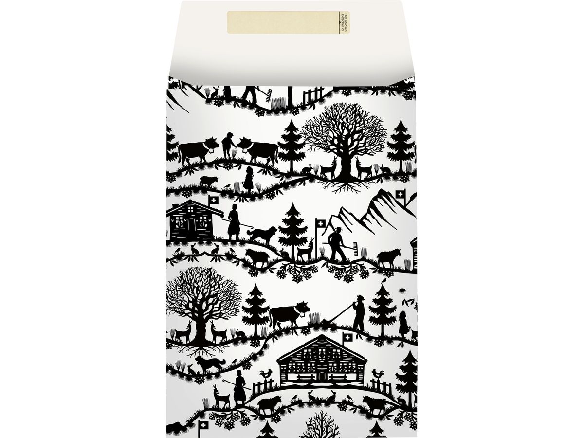 STEWO Sacchetto regalo Urchig 2534523470 nero 17.5x25x6cm (7630050878392)