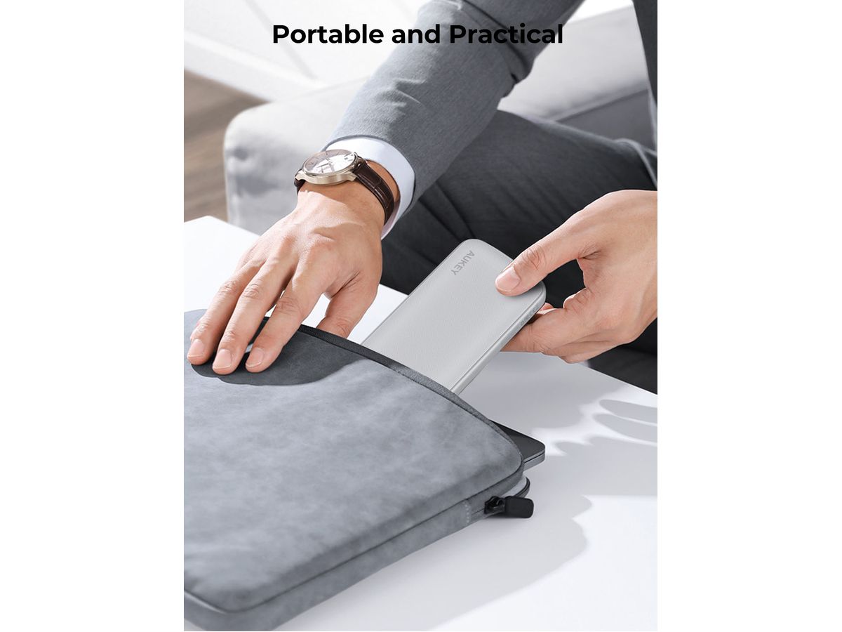 AUKEY Spark GO 10000mAh Plus Powerba PB-Y46P WH 20W Fast Charging, White (0689323788590)