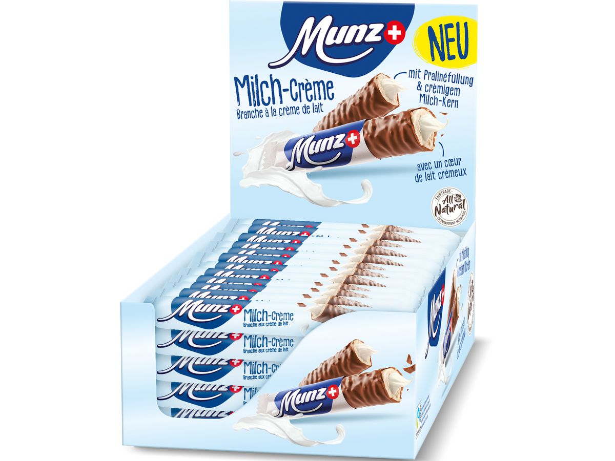 MUNZ Barre de chocolat 01709 Crème au lait 40x46g (7613900017097)