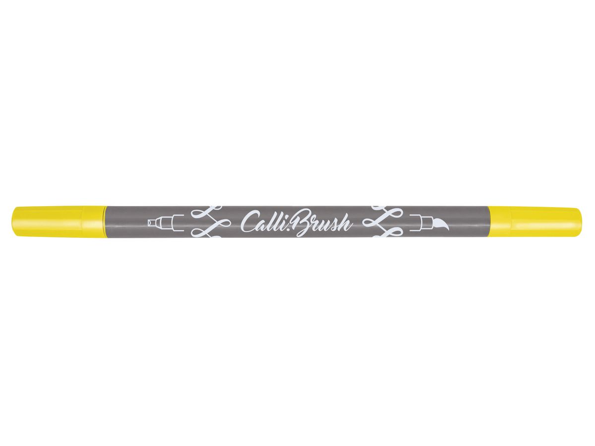 ONLINE Callibrush Pen Double Tip 2mm 19053/6 Fluo Yellow (4014421190536)