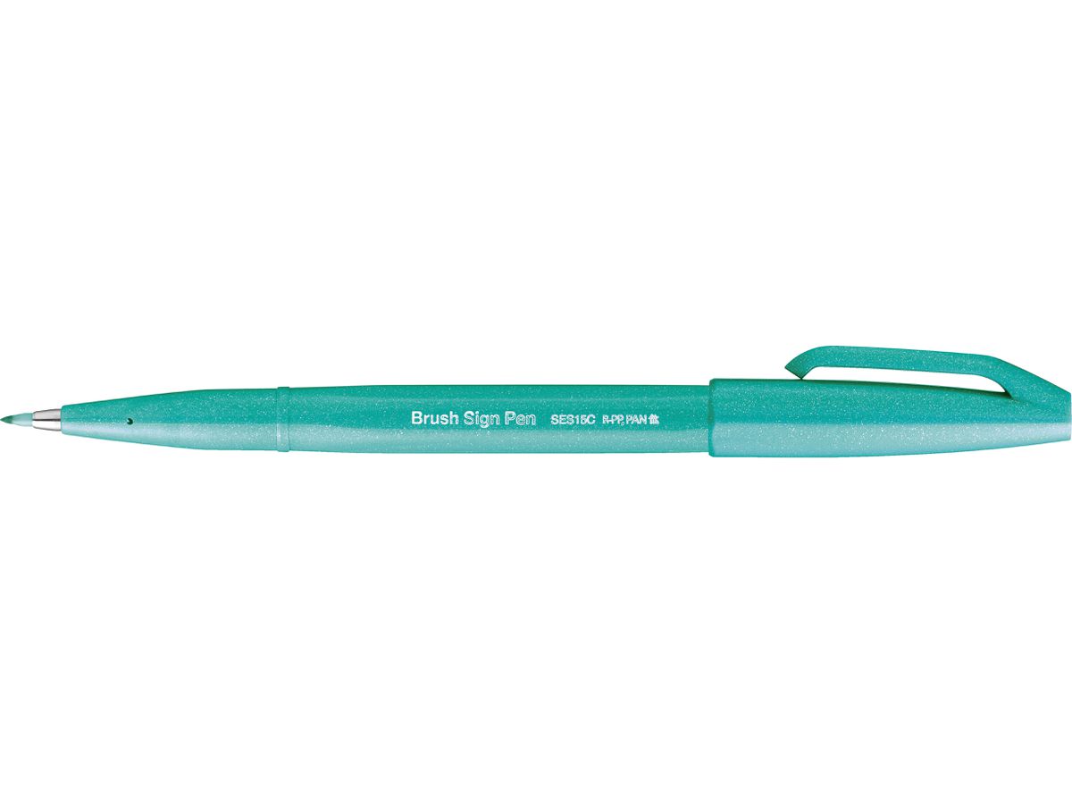 PENTEL Brush Sign Pen SES15C-D4X verde smeraldo (4902506412904)