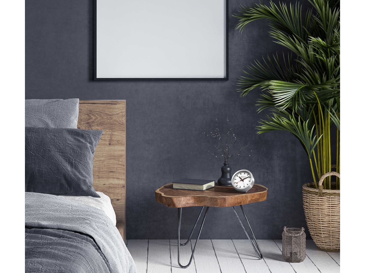 MONDAINE Wand / Tischuhr 125mm A997.16SBB.1 weiss, Weckfunktion (7611382636010)