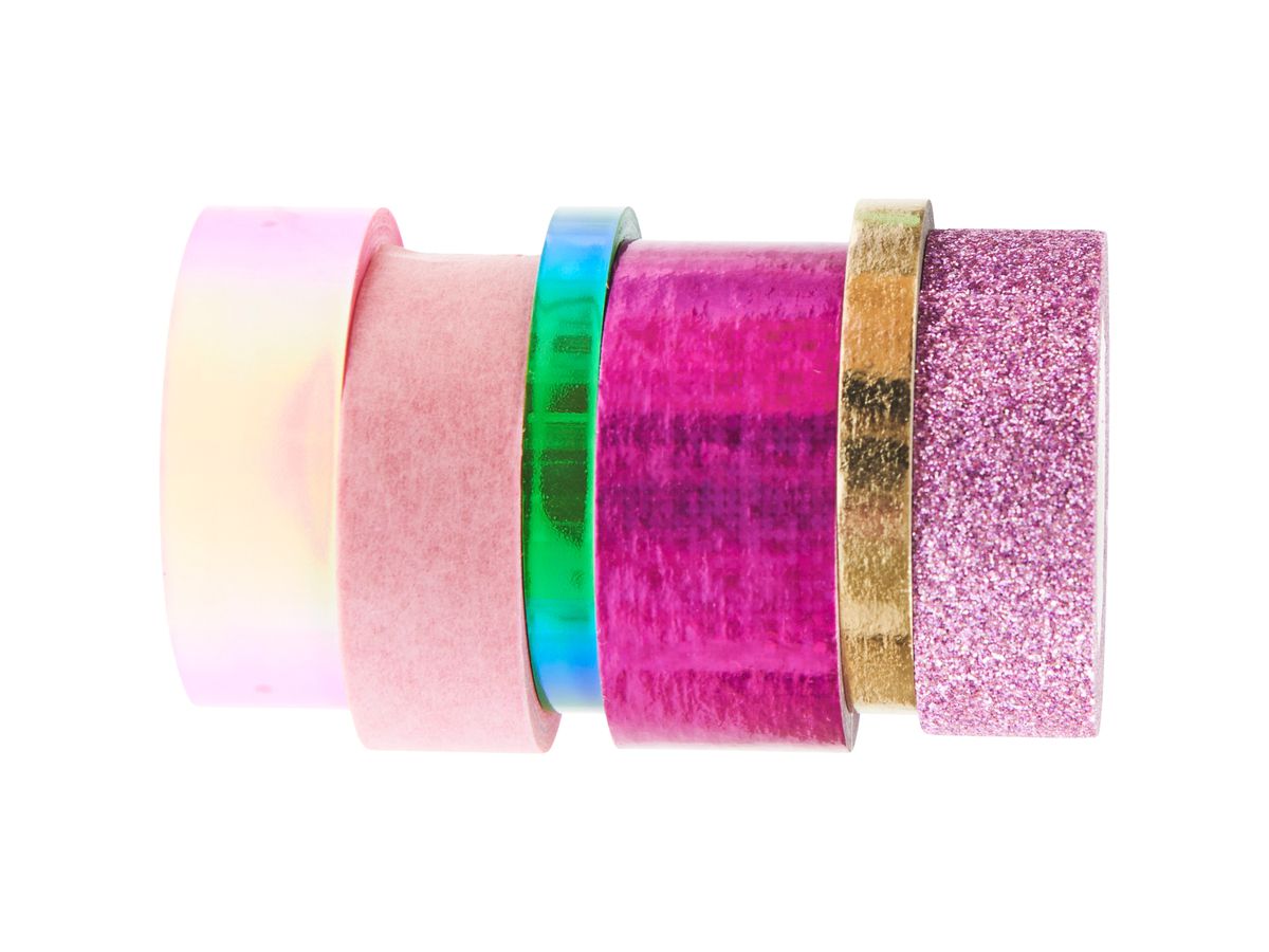 RICO DESIGN Washi Tape Set FSC 302163 pink, rosa 6 Rollen (4051271427924)