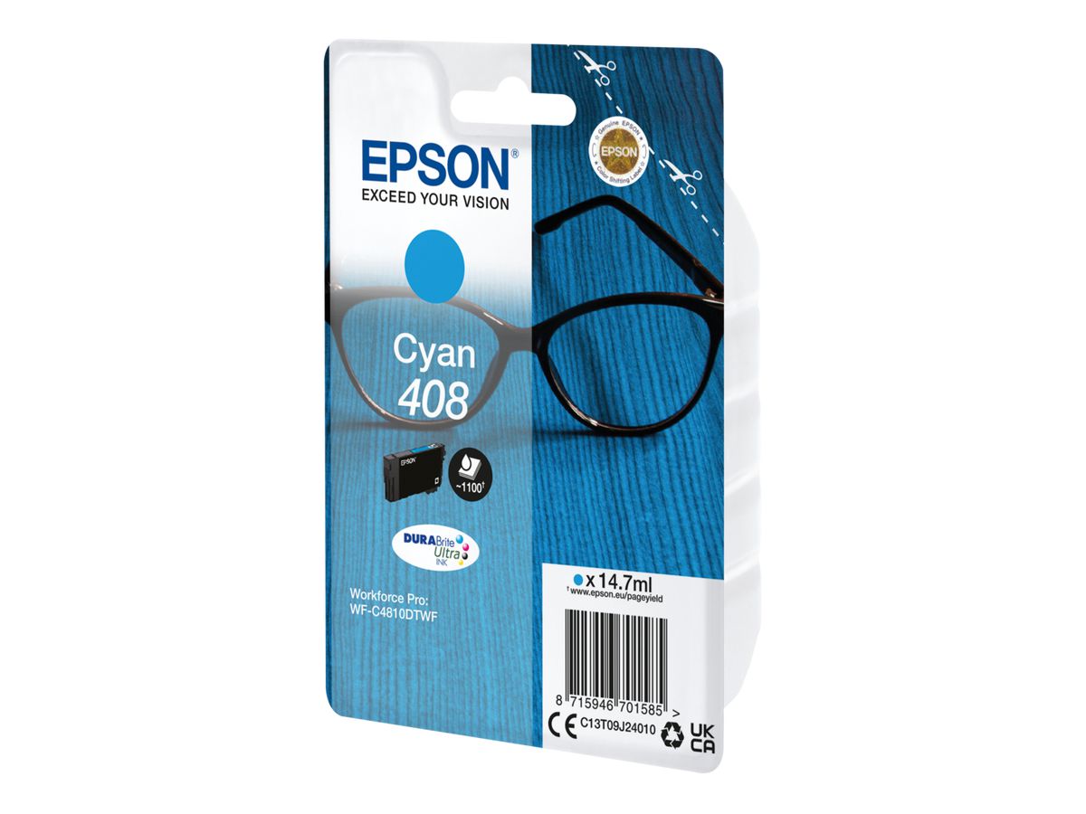 EPSON Tintenpatrone 408 cyan T09J24010 WF-C4810DTWF 1100 Seiten (8715946701585)