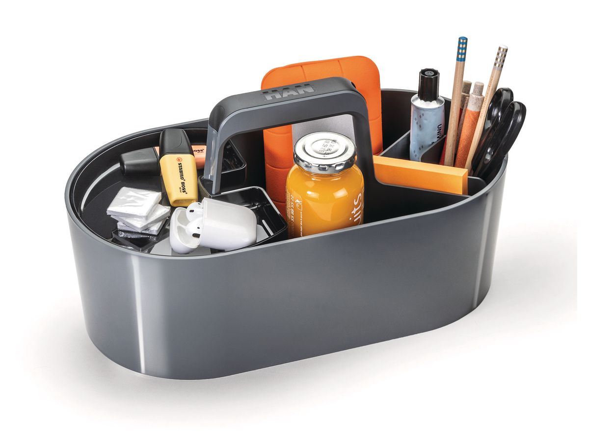 HAN Toolbox LOFT 12.25 mobil grau mit 4 Fächern (4012473120020)