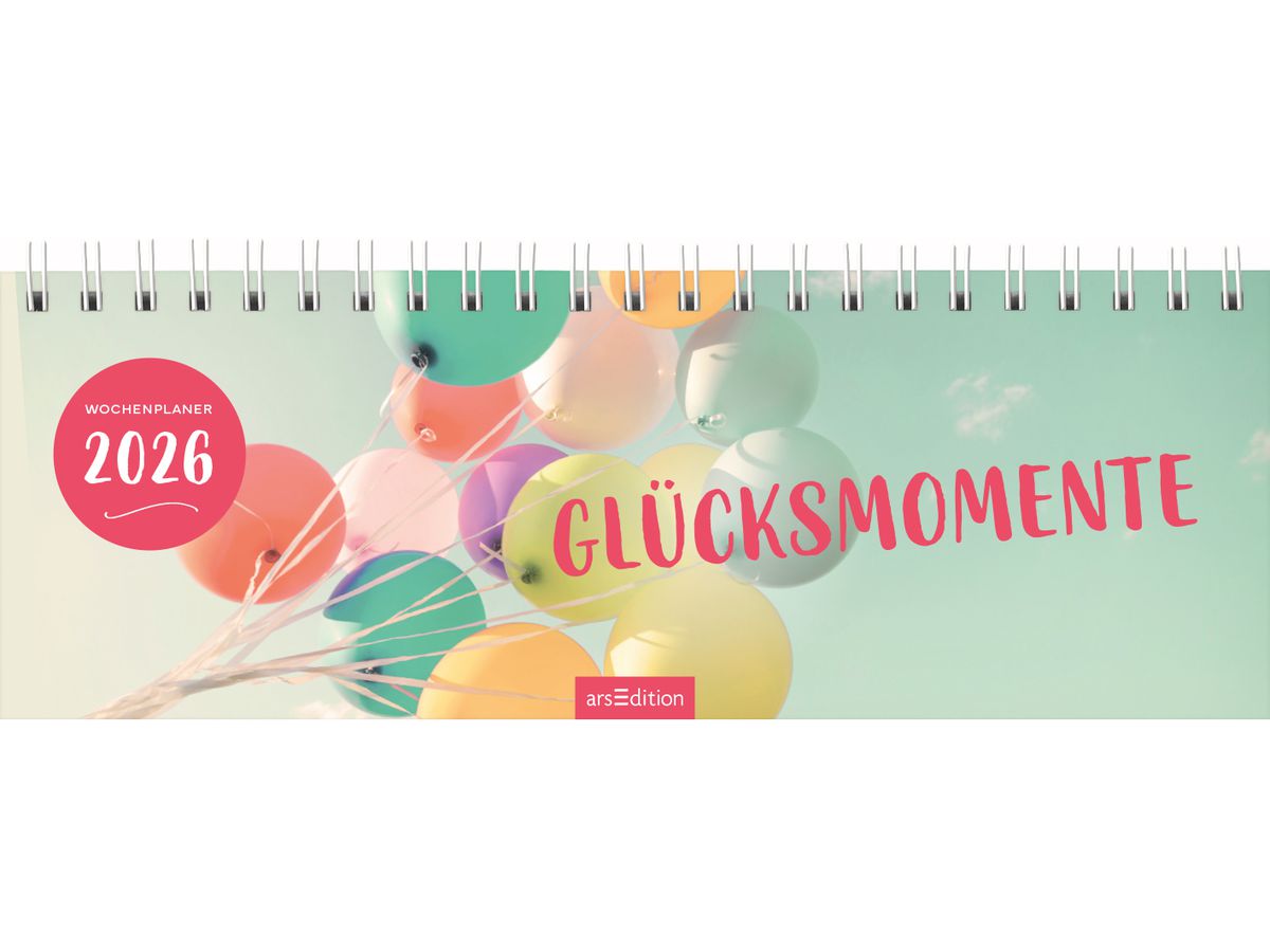 ARS EDITION Calendario da tavolo 2026 13574 Glücksmomente DE 29.7x11.5cm (4014489135746)
