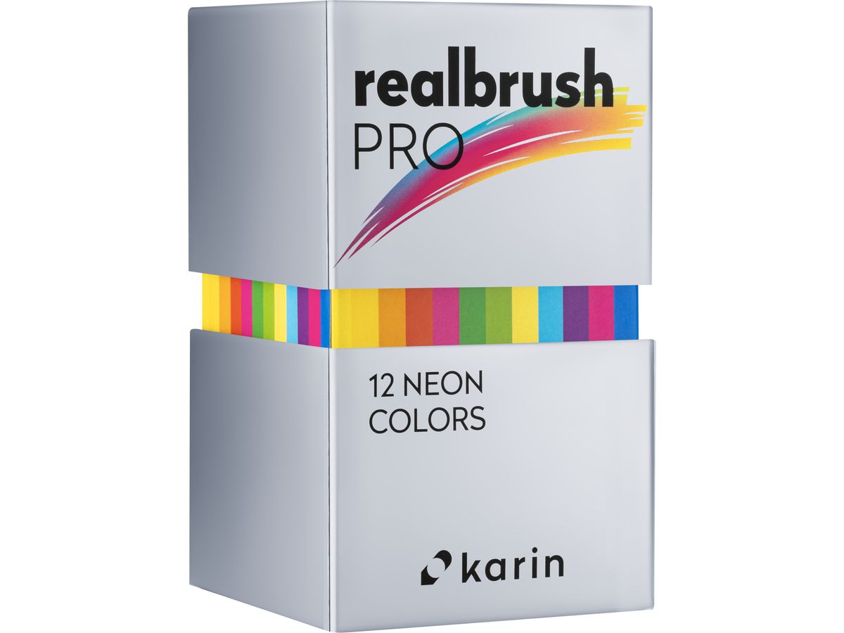 KARIN Real Brush Pen Pro 0.4mm 31C12 Neon Colors 12 pièces (5904446031367)