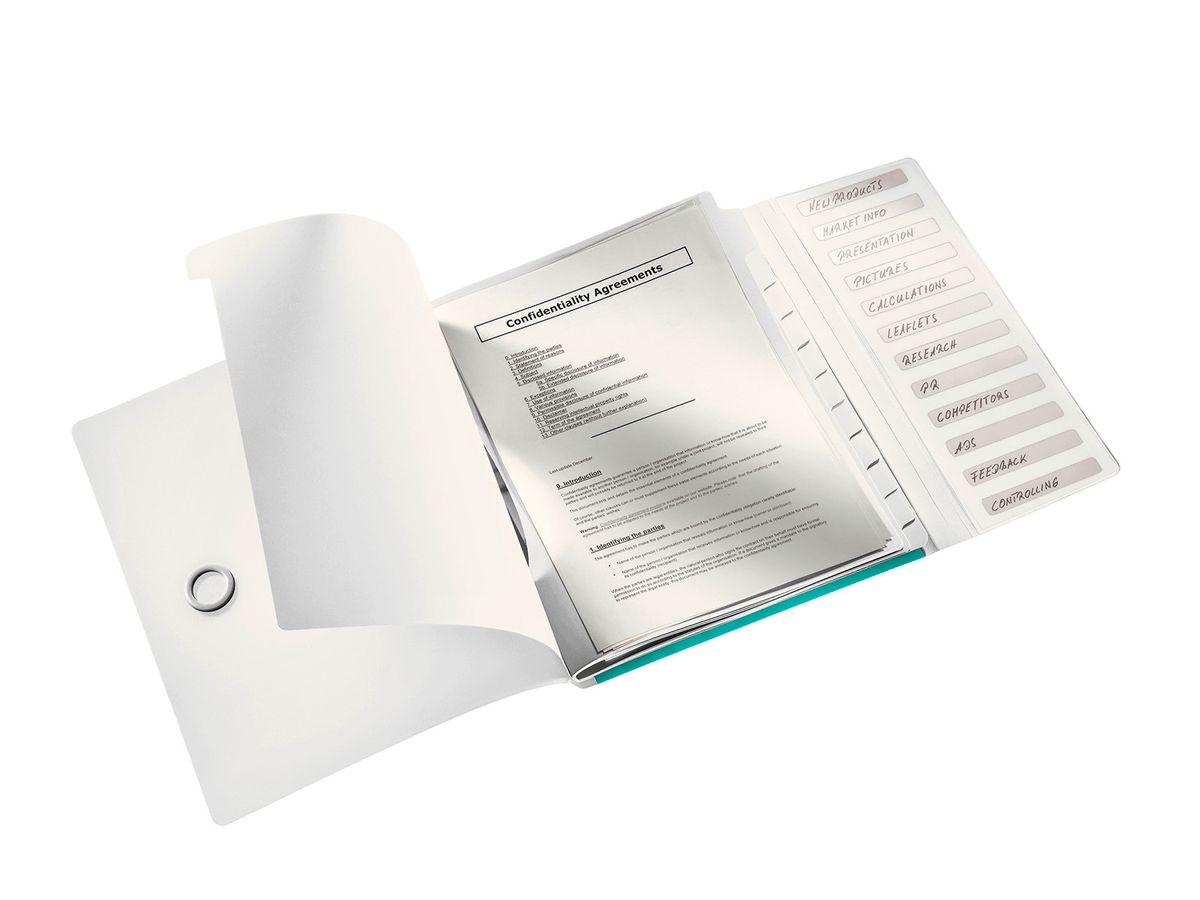 LEITZ Dossier de coll. WOW PP A4 46340051 bleu 12 comp. (4002432106301)