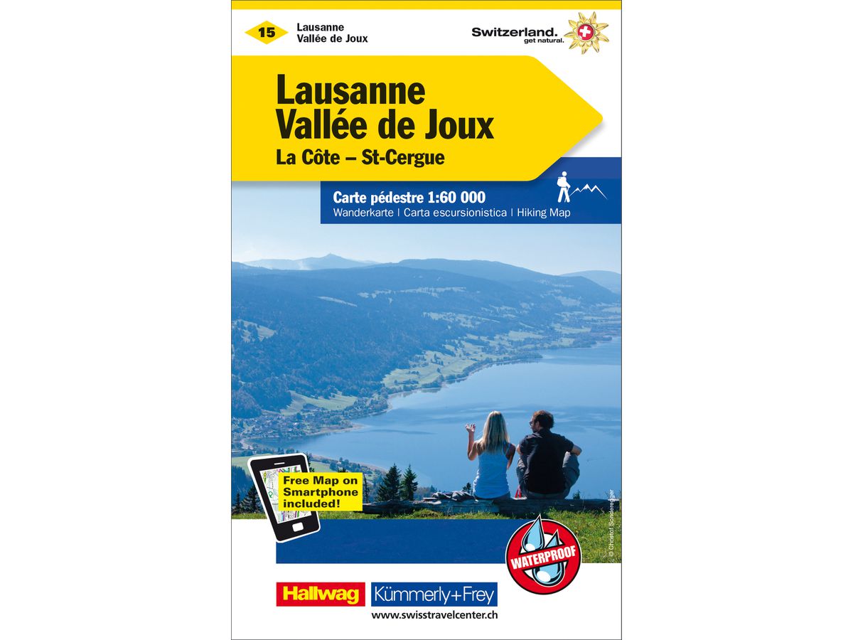KÜMMERLY+FREY Wanderkarte 325902215 Lausanne-Vallée Joux 1:60'000 (9783259022153)