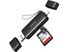 UGREEN Card Reader 2-in-1 65024 USB-C,USB-A,SD,TF (BB) (6941876260249)