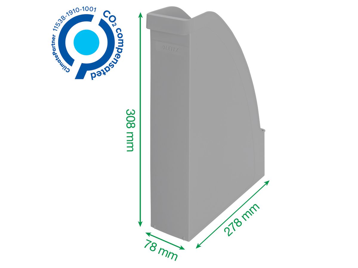 LEITZ Boîte de class. Recycle A4 2476-50-30 bleu, CO2 neutre (4002432134588)