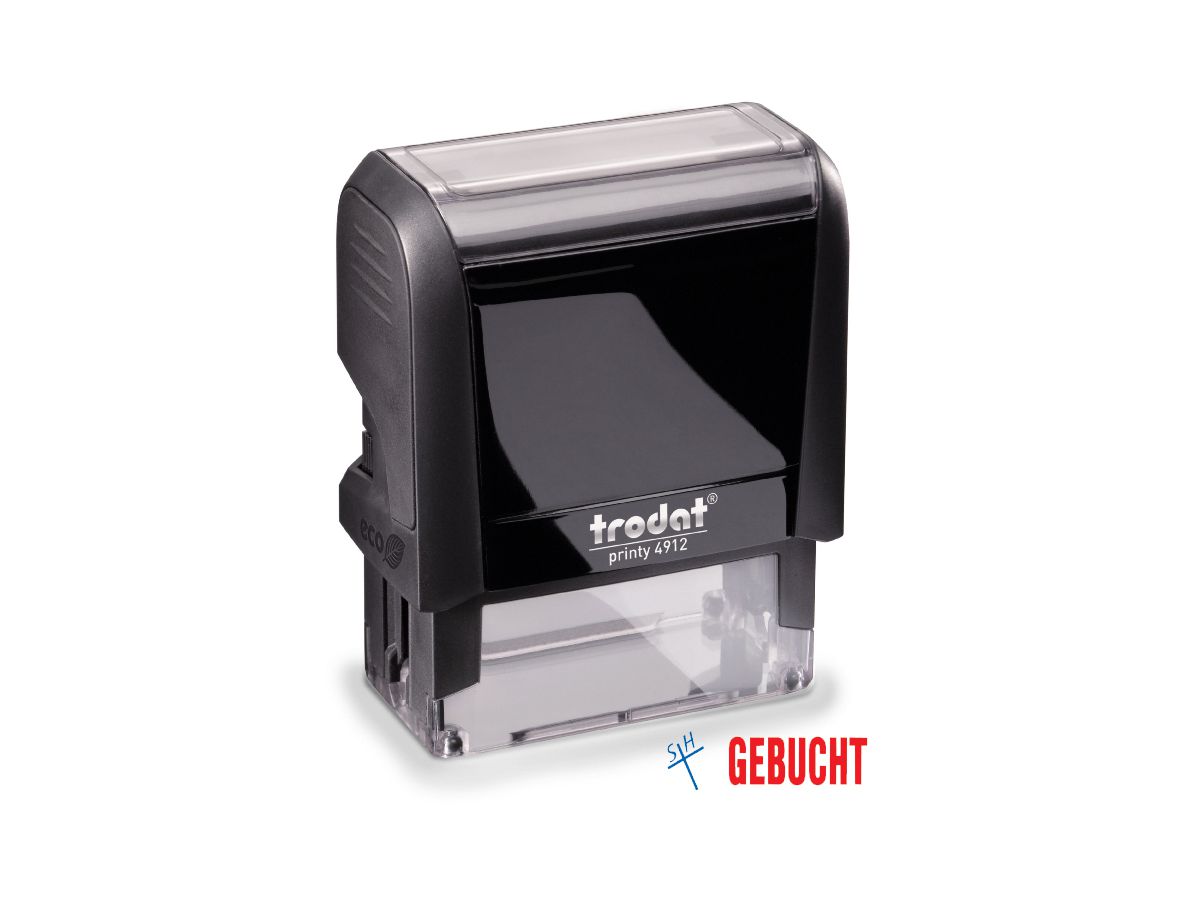 TRODAT Stempel Gebucht 4912GEBUCHT blau/rot 47x18mm (0092399432296)