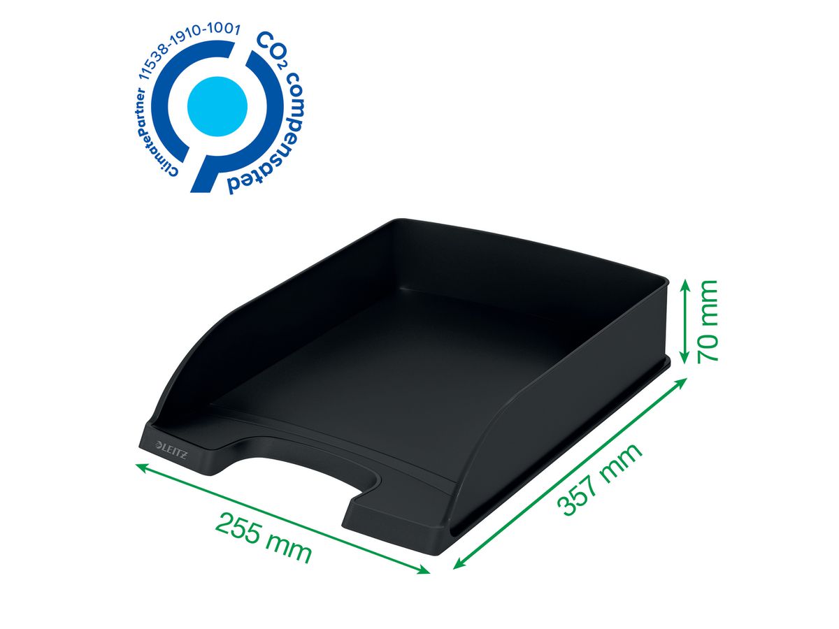 LEITZ Vaschette portadoc.Recycle A4 5227-50-95 nero, CO2 neutro (4002432134564)