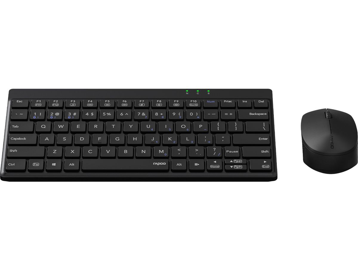 RAPOO 8000GT Deskset R-11066 Wirel. Multimode,Black-Grey (6940056110664)