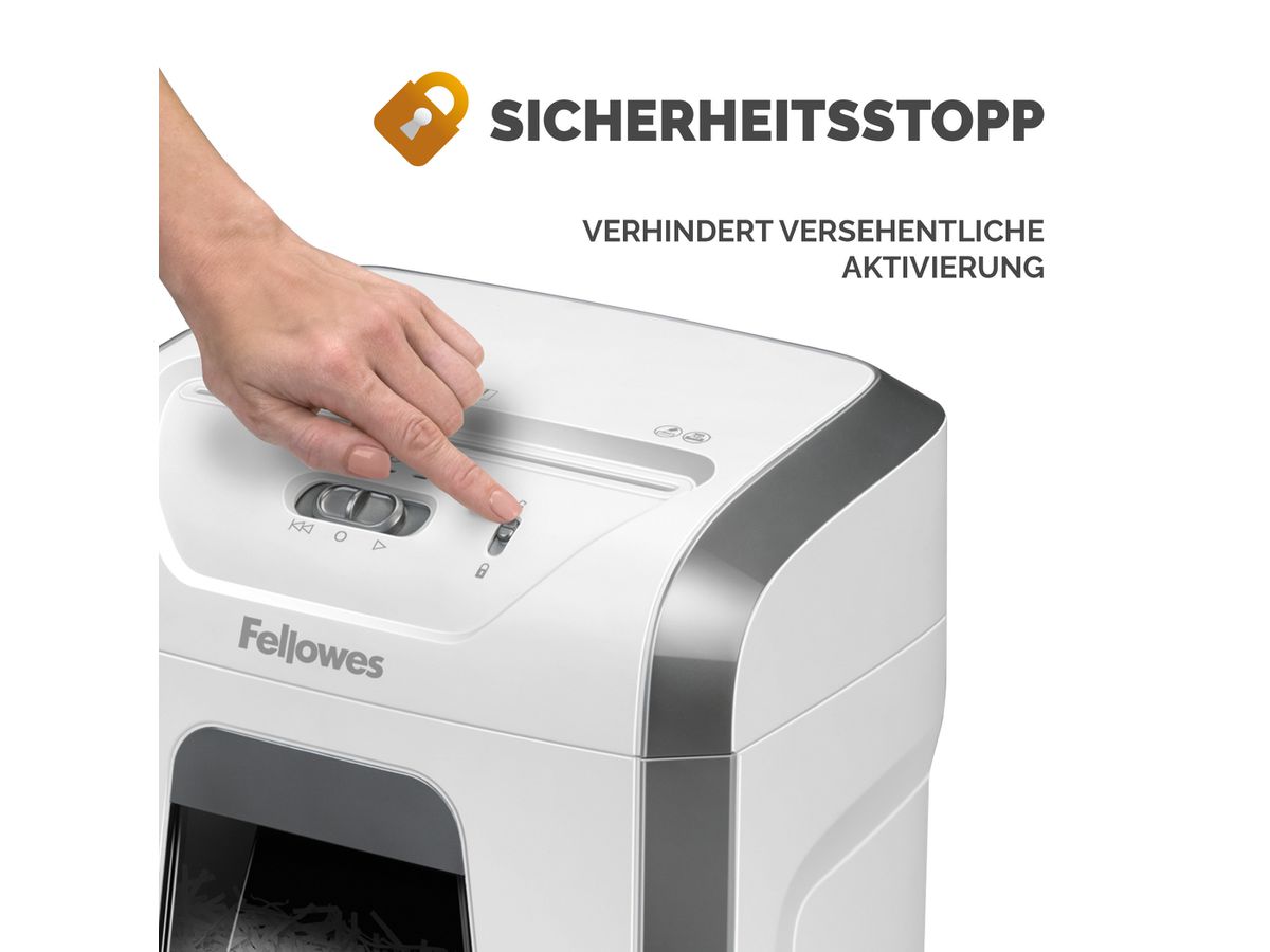 FELLOWES Aktenvernichter Powershred 15C 100017466 weiss, P-4, 19lt (0043859797141)