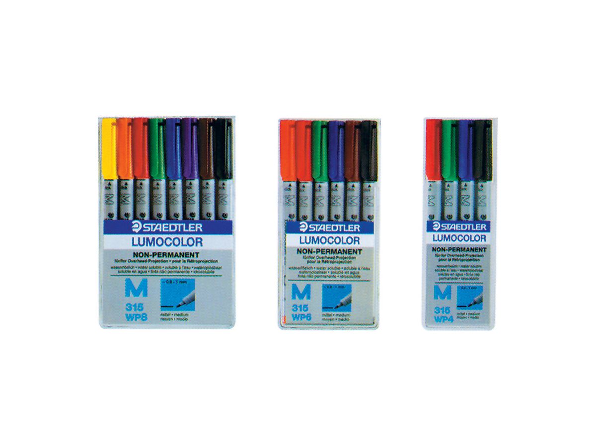 STAEDTLER Lumocolor non-perm. M 315 WP8 8 couleurs ass. (4007817309339)