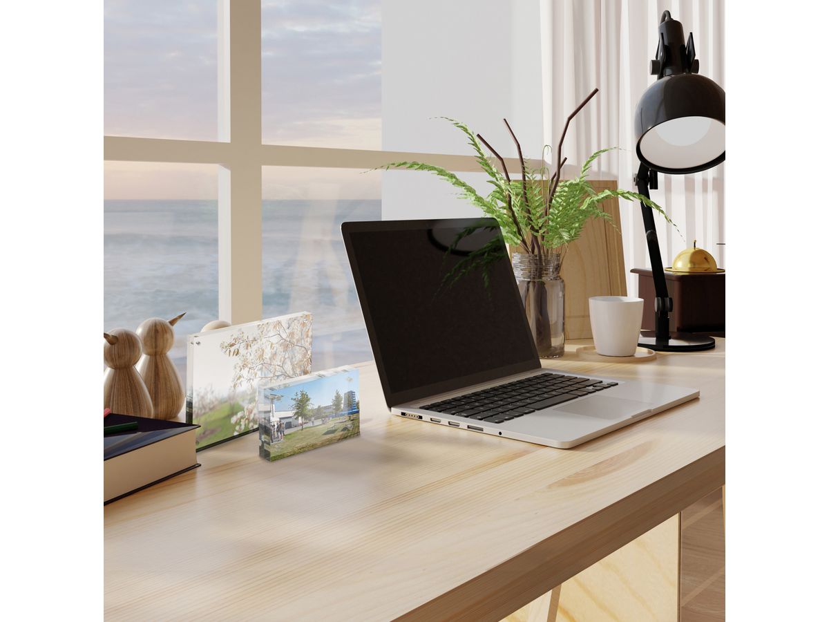 DEFLECTO Magnet. Acrylblock A5 MCHA51130 transparent 2x15mm (5055425953658)