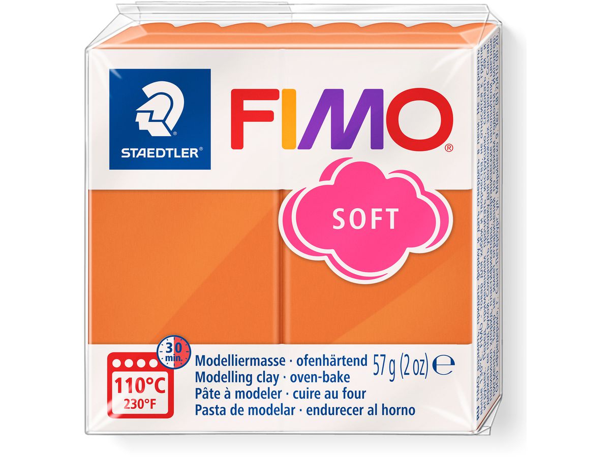 FIMO Pâte à modeler Soft 57g 8020-76 cognac (4006608809850)
