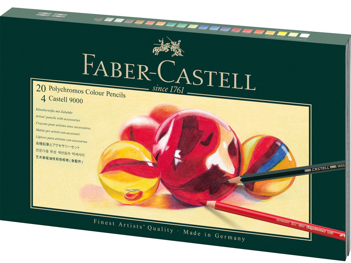 FABER-CASTELL Matite colorate Polychromos 210051 Set di 24 pezzi (4005402100514)