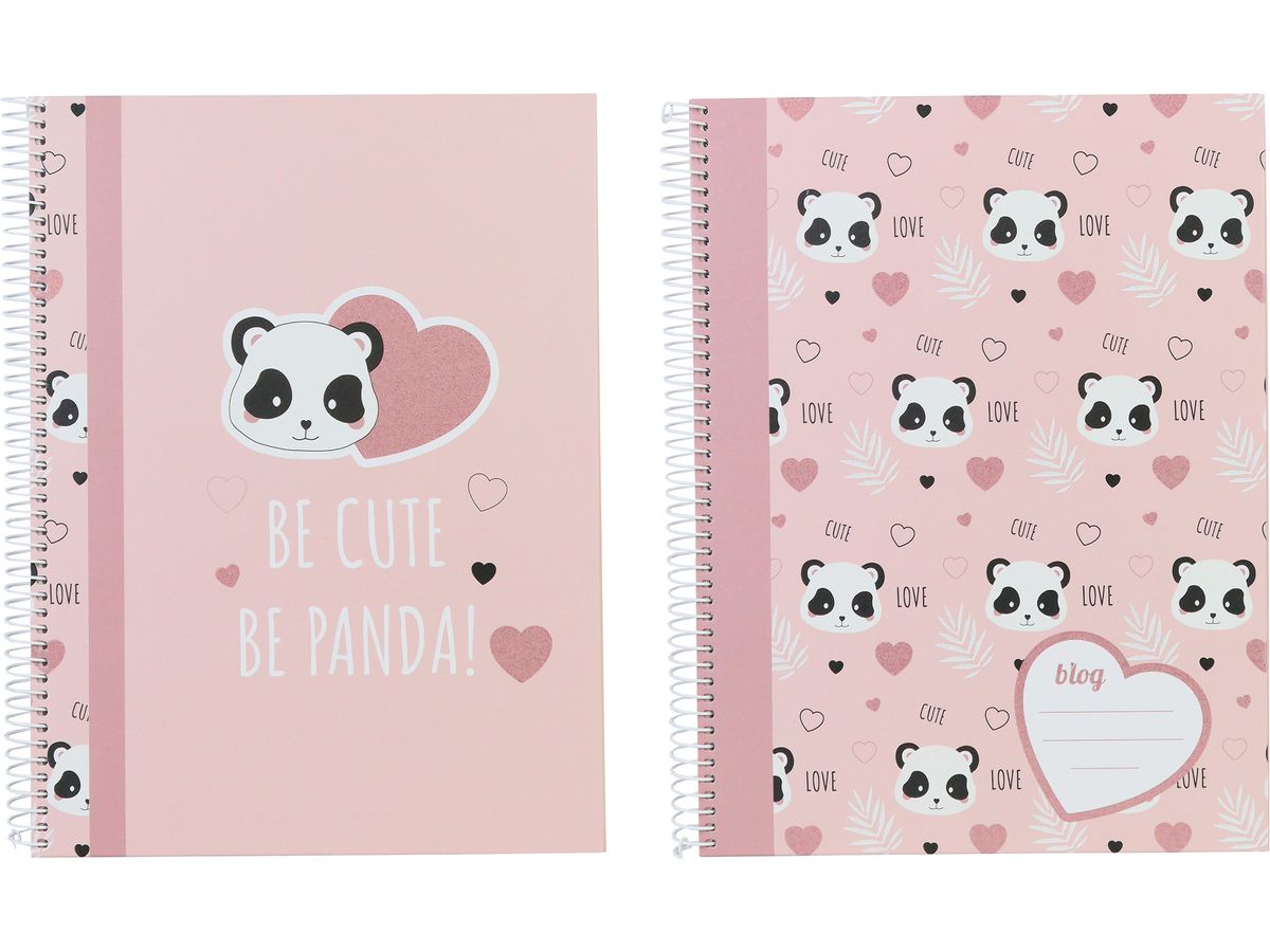 ANCOR Taccuino PP Hardcover A5 117134 B'LOG CUTE PANDA, rigato 80f. (5604730117134)