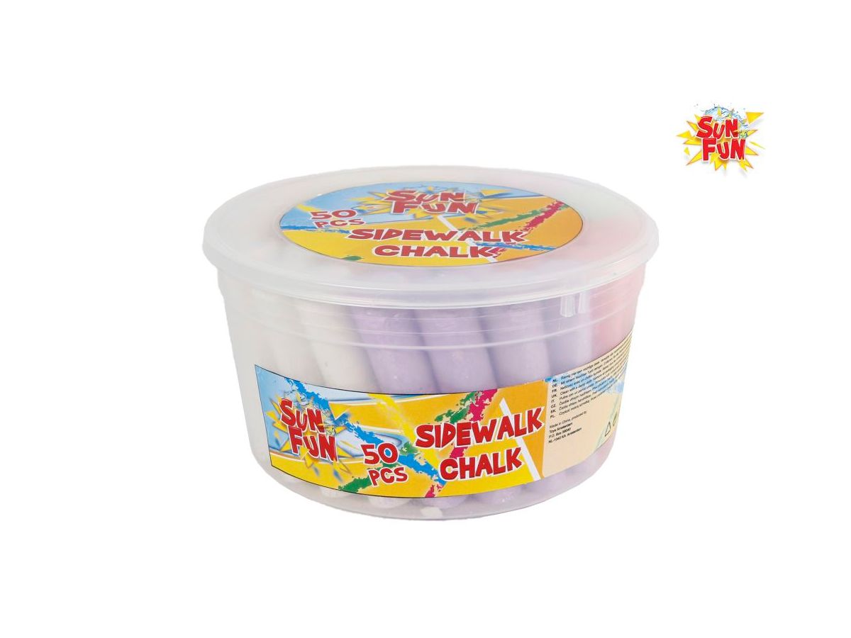 ROOST Strassenkreide Eimer 720461 8 Farben 50 Stangen (8713219429365)