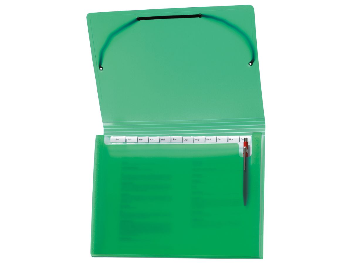 KOLMA Sammelmappe Daily Easy A4 11.017.01 grün, 13 Taschen, Kolmaflex (7611967111925)