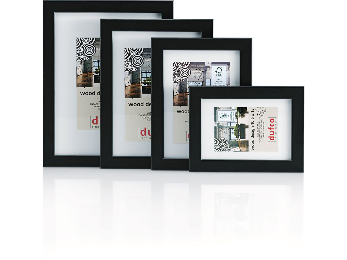 DUFCO Holz-Bilderrahmen 30x30cm 1610.80108 Toronto schwarz (7610259801087)