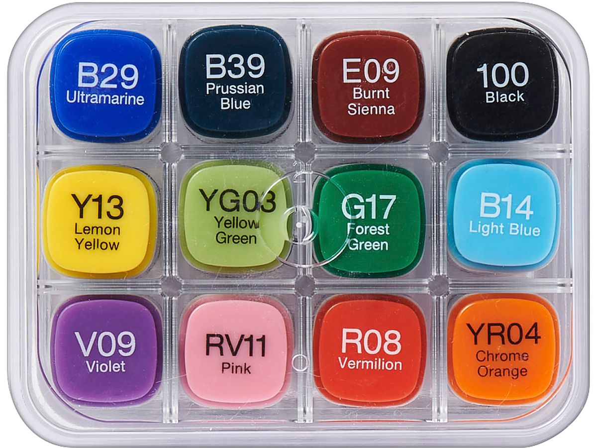 COPIC Marker Classic 2007502 Basis-Set, 12 Stück (4511338063316)