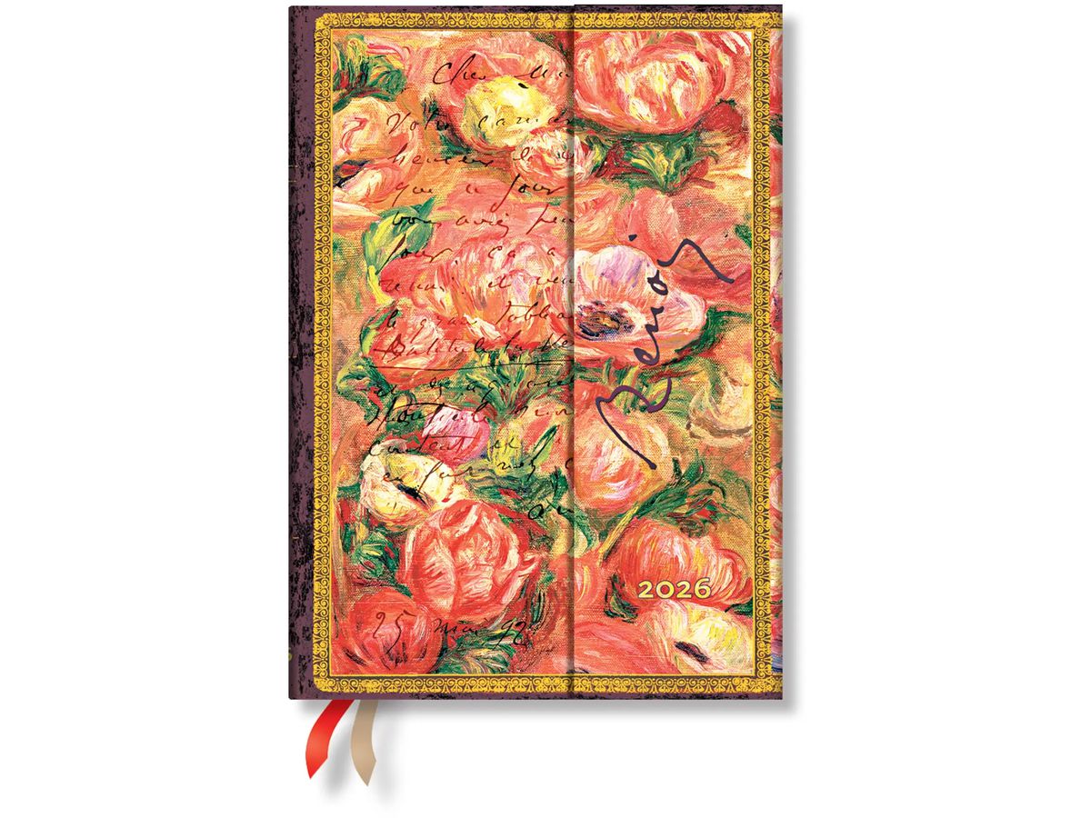 PAPERBLANKS Agenda Renoir Brief 2026 DD0606-1 1W/2S VER Midi HC DE 13x18cm (9780349706061)