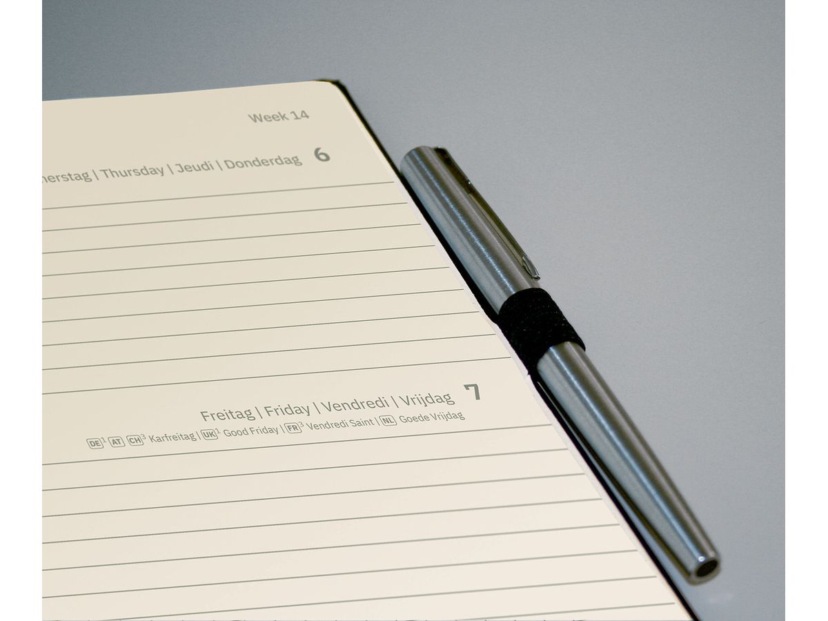 CONCEPTUM Wochenkalender 2026 C2623 1W/2S schwarz 9.3x14cm (4004360772481)