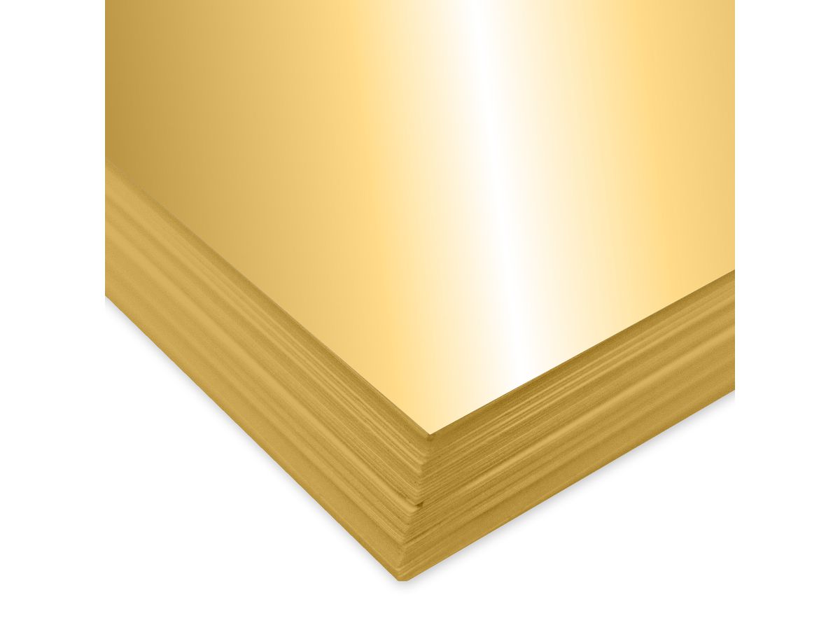 URSUS Papier à dessin couleur A3 2174079 130g, or brillant 100 feuilles (7612532014719)