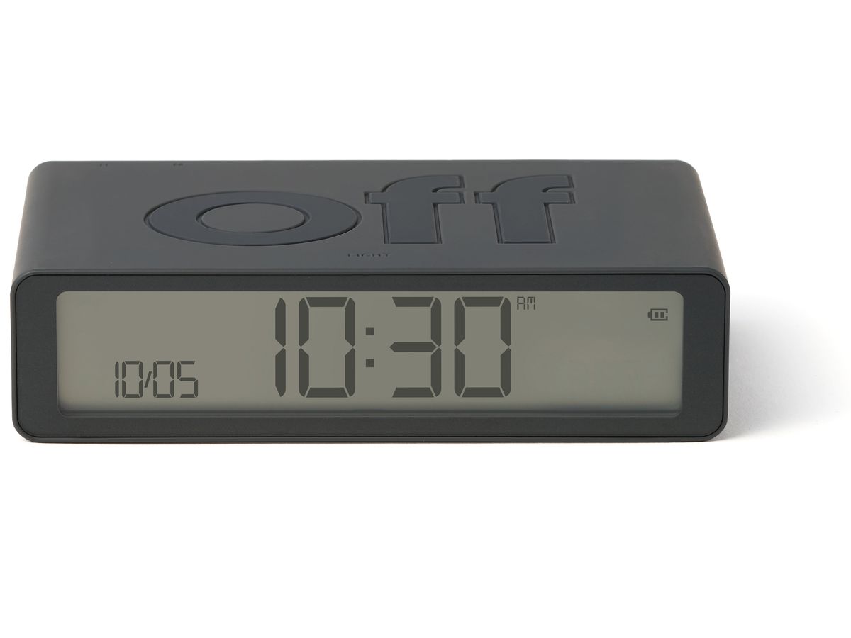 LEXON Sveglia Flip Classic LR157G3 grigio scuro, USB-C (3660491209336)