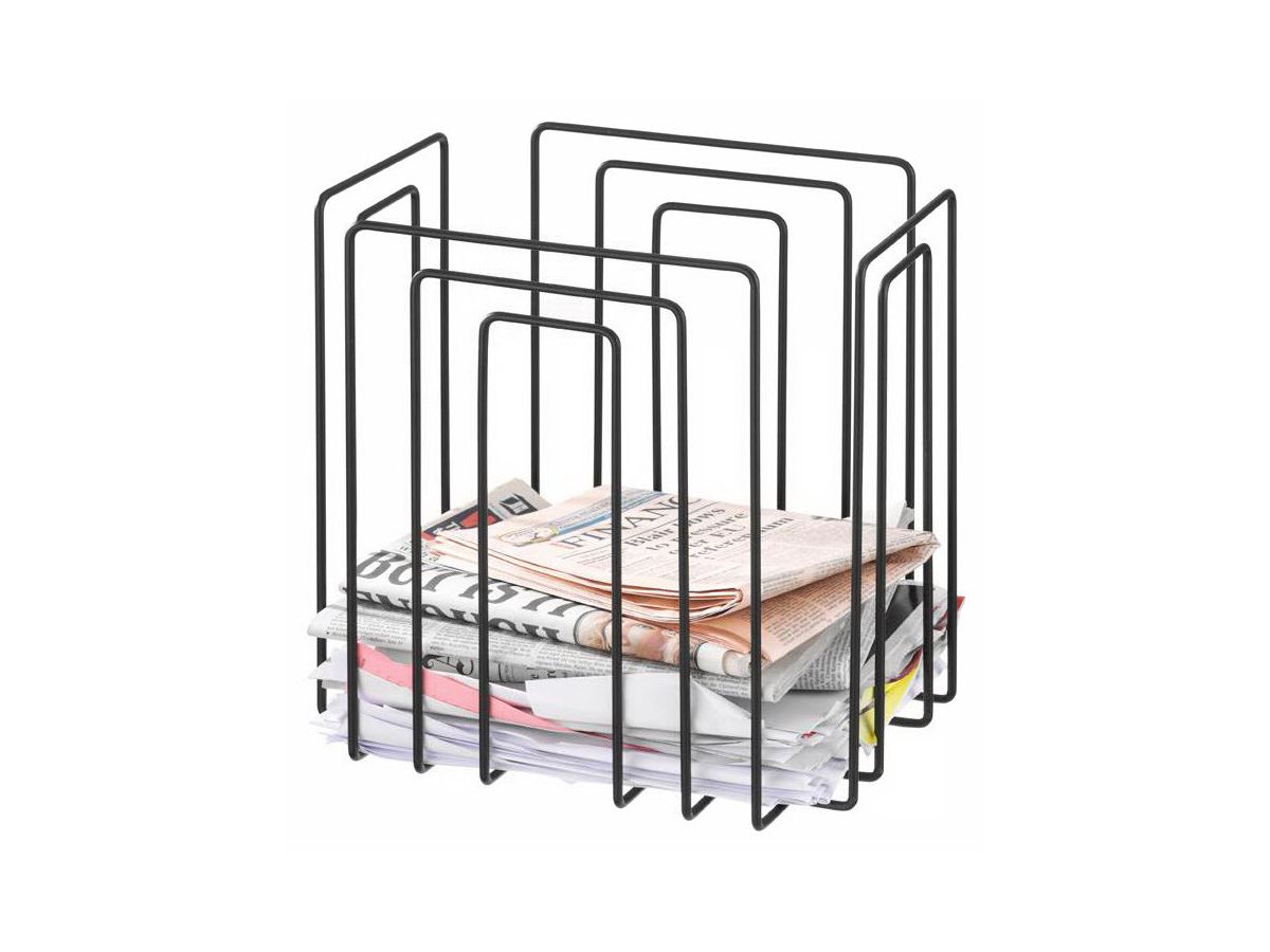 TMP Papiersammler/Zeitungsbinder 1111.02 schwarz 37x27x37cm (0839452000036)