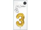I AM CREATIVE Folienballon Zahl 3 85cm 1000-1048 gold (7611983246748)