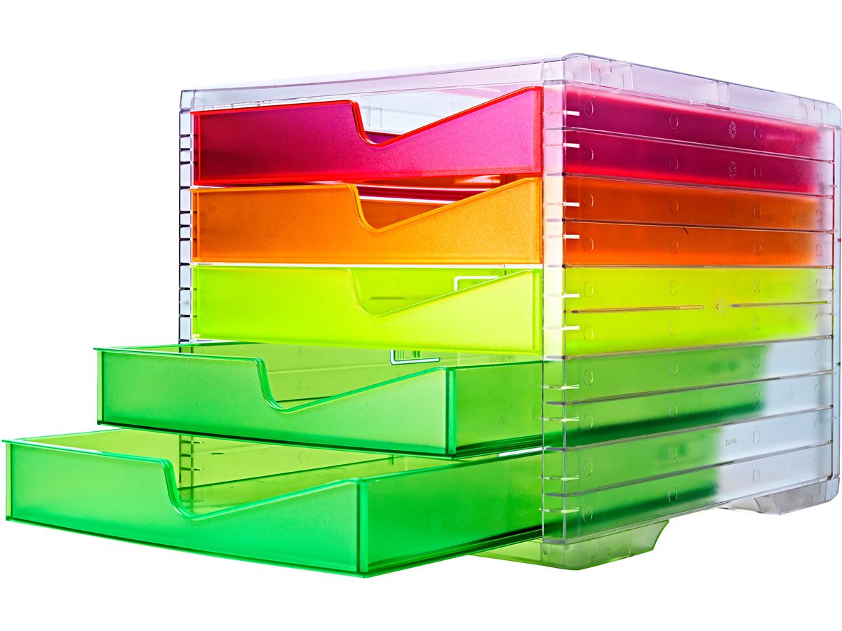 STYRO Styroswingbox neonline 275-8430.262 transp./multicoul. 5 tiroirs (7612176080422)