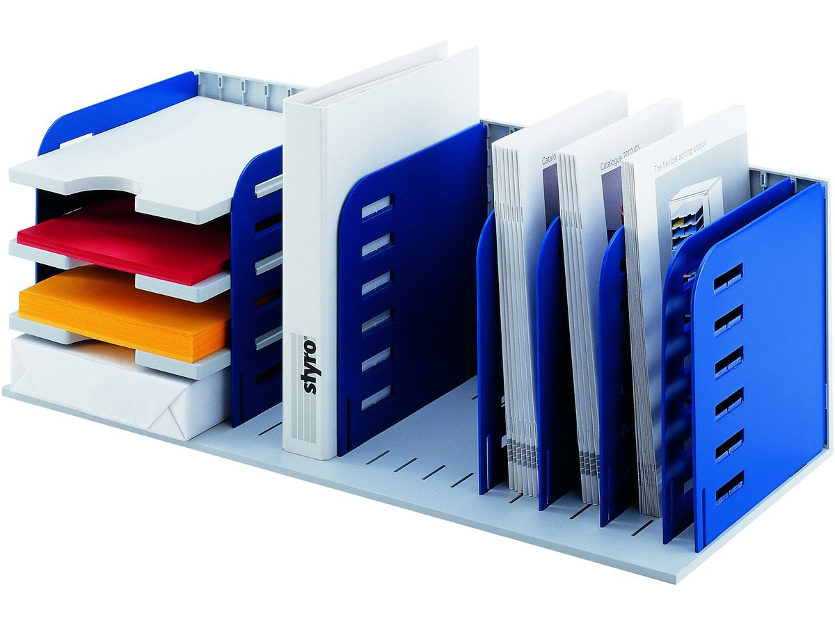 STYRO Ablagesystem styrorac 282-03407.38 grau/blau 8 Wände (7612176112413)